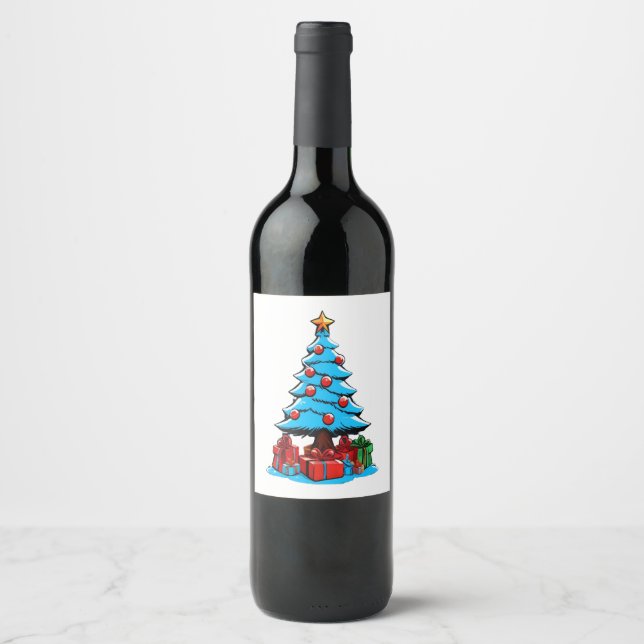 Rótulo De Garrafa De Cerveja Feliz Natal 3D (Frente)