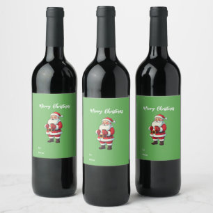 Rótulo De Garrafa De Cerveja Feliz Natal do Pai Natal Personalizado