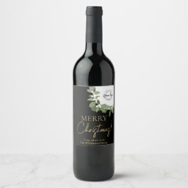 Rótulo De Garrafa De Cerveja Feliz Natal Logotipo Corporativo Coroa de Natal Fe