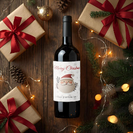 Rótulo De Garrafa De Cerveja Feliz Natal Papai Noel – Férias Personalizadas