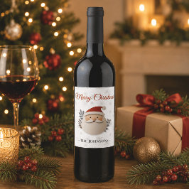 Rótulo De Garrafa De Cerveja Feliz Natal Papai Noel – Férias Personalizadas