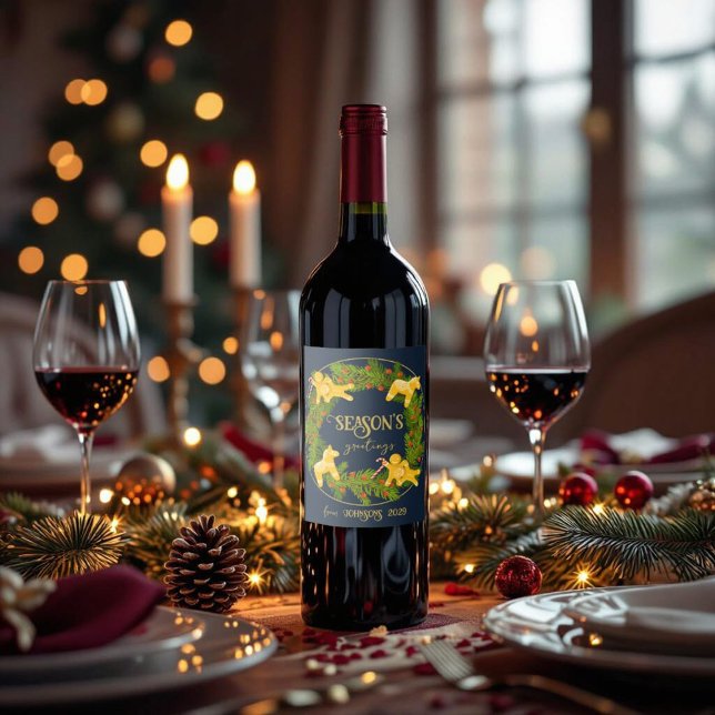 Rótulo De Garrafa De Cerveja Feriado de Férias de Saudações da Estação Personal (Criador carregado)