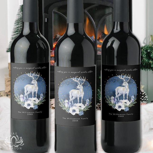 Rótulo De Garrafa De Cerveja Feriado do Solstício de inverno Velho Azul Natal (Criador carregado)