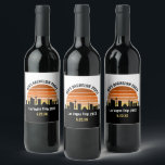 Rótulo De Garrafa De Cerveja Férias Personalizadas Sunset em Las Vegas Strip<br><div class="desc">Legal costume do horizonte de Las Vegas no rótulo de vinho do pôr do sol para suas férias em família ou despedida de solteiro para a cidade das luzes. Gamble do nascer do sol ao pôr do sol nesta cidade.</div>