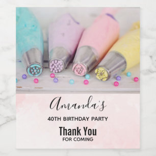 Rótulo De Garrafa De Cerveja Ferramentas de decoração de bolos coloridos de pas