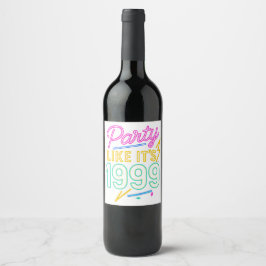 Rótulo De Garrafa De Cerveja Festa Como Se Fosse 1999®™ – Neon Voltage