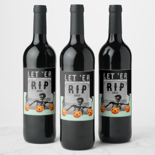 Rótulo De Garrafa De Cerveja Festa Criativa de Halloween