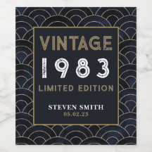 Festa de aniversário Azul do 40º Ano Personalizado