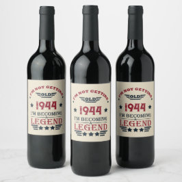 Rótulo De Garrafa De Cerveja Festa de aniversário de 80 anos personalizada vint