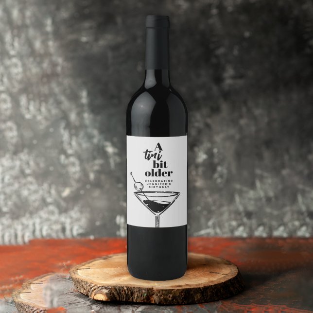 Rótulo De Garrafa De Cerveja Festa de aniversário Tini Bit Antigo Martini (Criador carregado)