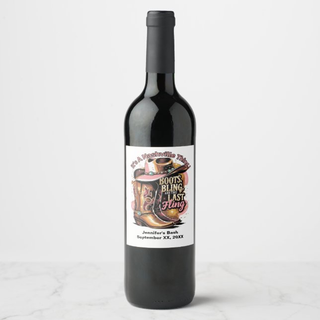 Rótulo De Garrafa De Cerveja Festa de Despedida de Solteira em Nashville (Frente)