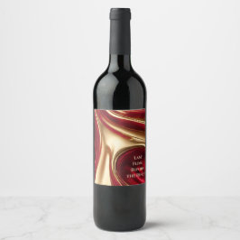 Rótulo De Garrafa De Cerveja Festa de Despedida de Solteira - Vermelho e Dourad