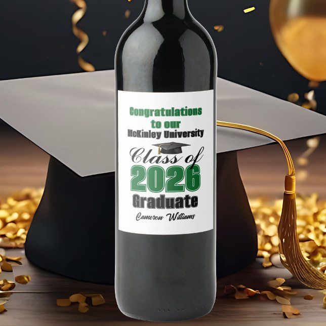 Rótulo De Garrafa De Cerveja Festa de Formatura da Turma Verde de 2026 Personal (Criador carregado)