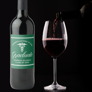 Rótulo De Garrafa De Cerveja Festa de Graduação Personalizada em Verde da Facul