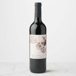 Rótulo De Garrafa De Cerveja Festa de Natal da Família Foto 2025 - Obrigado