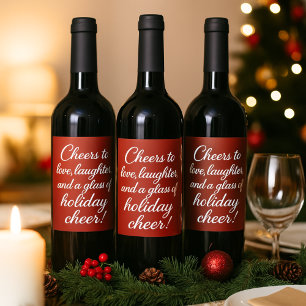 Rótulo De Garrafa De Cerveja Festa de natal, riso de amor branco vermelho, grit
