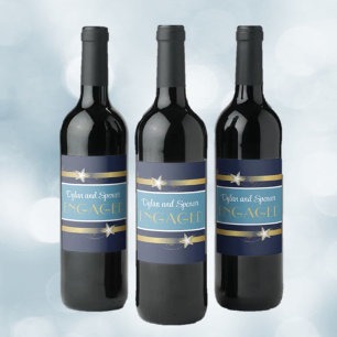 Rótulo De Garrafa De Cerveja Festa de noivado elegante e divertida