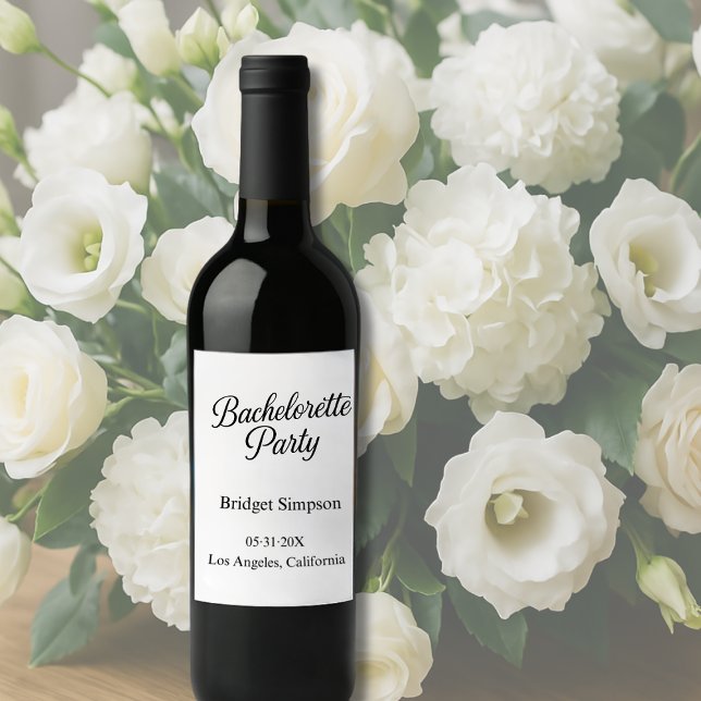 Rótulo De Garrafa De Cerveja Festa de solteira de Eterno Charm Elegante (Criador carregado)