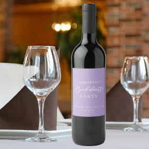 Rótulo De Garrafa De Cerveja Festa de Solteira Lilás Roxo Personalizada
