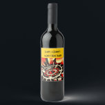 Rótulo De Garrafa De Cerveja Festa Tema do Casino<br><div class="desc">Etiquetas personalizadas de vinho temático de casino ou de vinho espumante. Design colorido.</div>