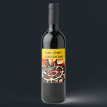 Rótulo De Garrafa De Cerveja Festa Tema do Casino<br><div class="desc">Etiquetas personalizadas de vinho temático de casino ou de vinho espumante. Design colorido.</div>