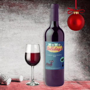 Rótulo De Garrafa De Cerveja Festas de Natal Ho Ho Midcentury Modern