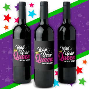 Rótulo De Garrafa De Cerveja Fev 29 Ano Leap Dia do Salto Rainha Nascer de Aniv