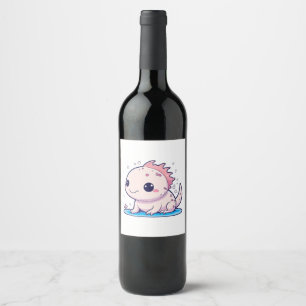 Rótulo De Garrafa De Cerveja filósofo axolote fofo