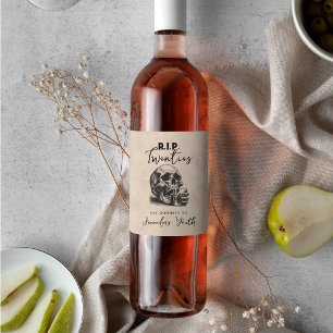 Rótulo De Garrafa De Cerveja Fim dos Vinte Anos Crânio Vintage Martini Festa de