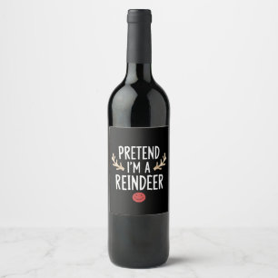 Rótulo De Garrafa De Cerveja Fingir que sou uma rebelde, fantasia de Natal preg