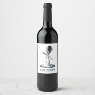 Rótulo De Garrafa De Cerveja Fique Esquisito! Noiva de Frankenstein