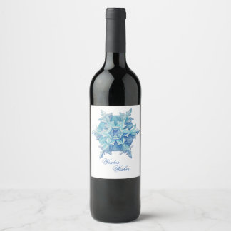 Rótulo De Garrafa De Cerveja Floco de Neve Aquarela