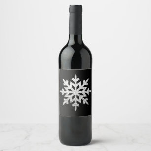 Rótulo De Garrafa De Cerveja Floco de neve brilhante