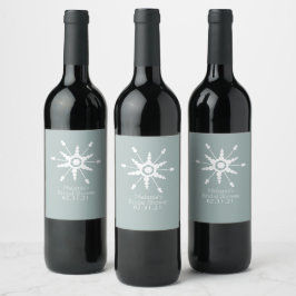 Rótulo De Garrafa De Cerveja Floco de Neve de Natal de Inverno