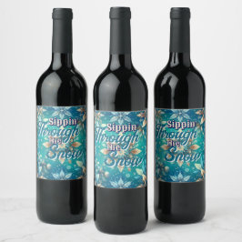 Rótulo De Garrafa De Cerveja Flocos de Neve de Inverno