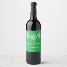 Flocos de neve de Natal branco Feliz Natal verde