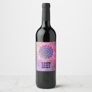Rótulo De Garrafa De Cerveja Flor da Vida - Galáxia Estilo Vintage Espaço 1