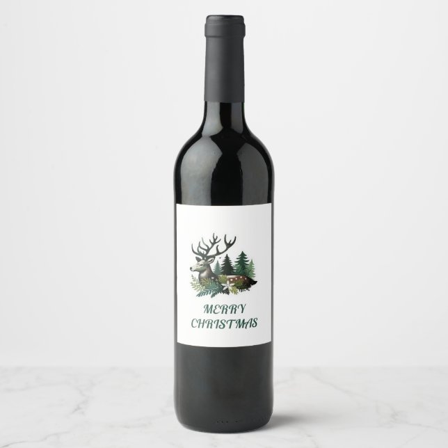 Rótulo De Garrafa De Cerveja Flor de Natal Selvagem (Frente)