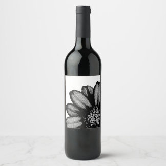 Rótulo De Garrafa De Cerveja flor vermelha