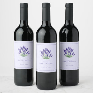 Rótulo De Garrafa De Cerveja Floral de Lavanda Minimalista Serena