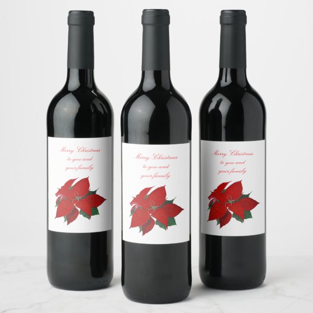 Rótulo De Garrafa De Cerveja Floral de Natal Familiar (Garrafas)