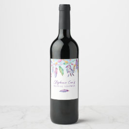 Rótulo De Garrafa De Cerveja Floral Moderno