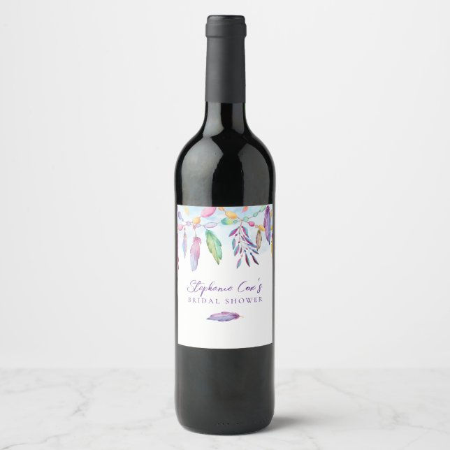 Rótulo De Garrafa De Cerveja Floral Moderno  (Frente)
