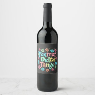 Rótulo De Garrafa De Cerveja Floral Sutil Anti Trump 8647 Anti Maga