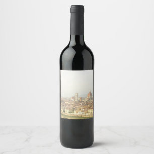 Rótulo De Garrafa De Cerveja Florence ou Firenze Itália Cityscape