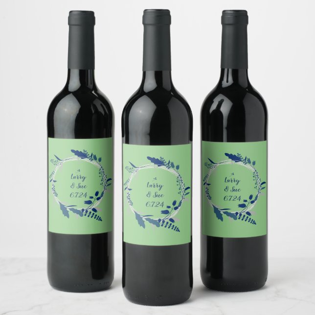 Rótulo De Garrafa De Cerveja Flores bonito de Design Moderno de Wreath (Garrafas)