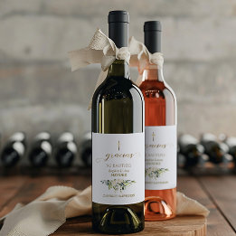 Rótulo De Garrafa De Cerveja Flores brancas espanholas Gracias Calliografia Bau