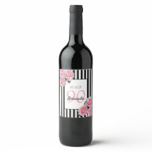 Flores cor-de-rosa de 90 aniversário em listras br