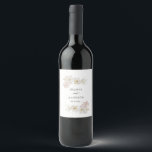 Rótulo De Garrafa De Cerveja Flores de Cores de Água de Creme e Blush<br><div class="desc">Flores de Cores de Água de Creme e Blush</div>