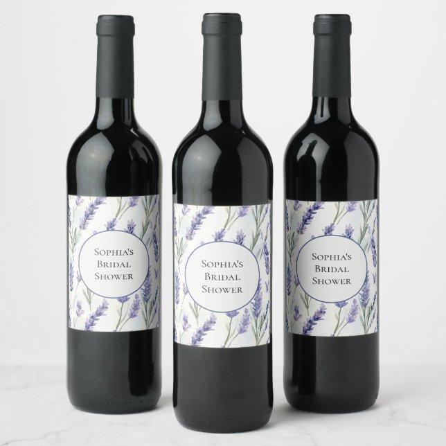 Rótulo De Garrafa De Cerveja Flores Roxas Lavanda Românticas e Bonitas (Garrafas)